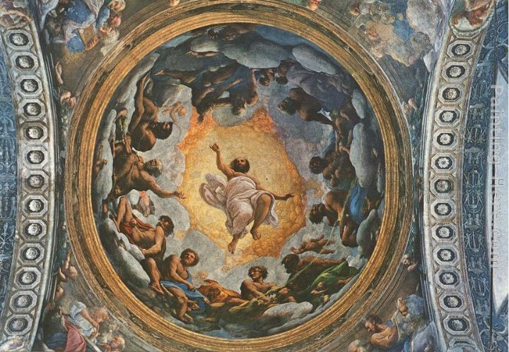 Passing away of St John painting - Correggio Passing away of St John art painting